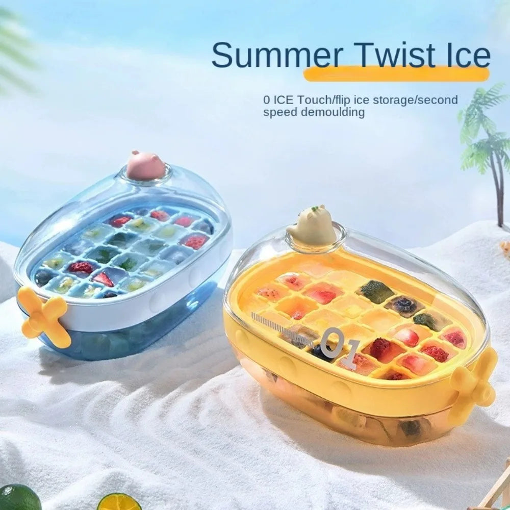 Lisslune | Cute Cartoon Rotating Knob Ice Cube Tray