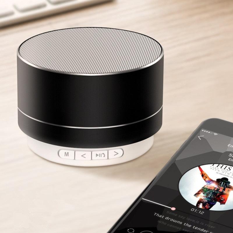 Lisslune | Compact Steel Gun Mini Bluetooth Speaker - Powerful Portable Subwoofer with Wireless Audio and Hands-Free Function