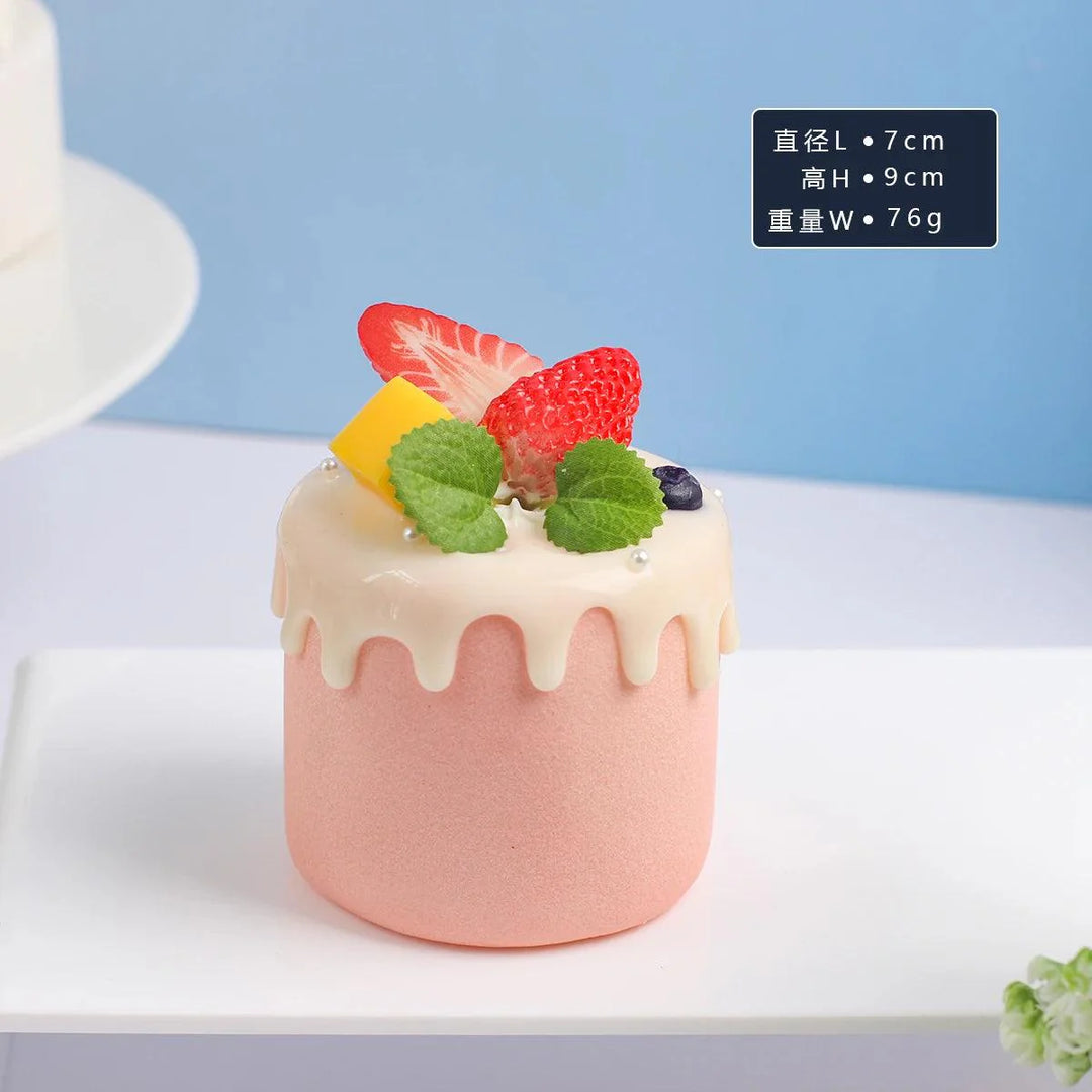 Lisslune | Realistic Synthetic Fruit Cake Model for Home Decor and Photography - 1 pc. FCYY-MIX2