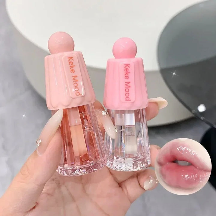 Rynx | Crystal Jelly Moisturizing Lip Oil Plumping Lipstick Makeup Jelly Plump Lips Glow Oil Tinted Lip Plumper Korean Makeup
