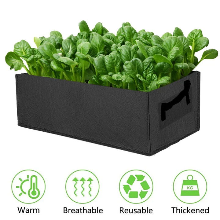 Lisslune | Foldable storage box made of felt for plants with handles