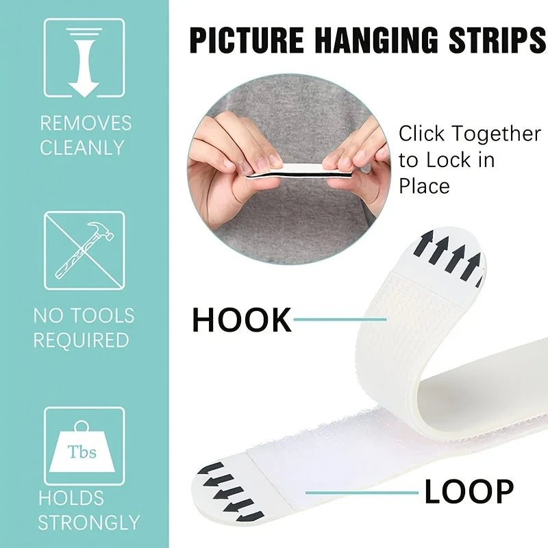 Lisslune | Self-Adhesive Damage-Free Wall Hanging Strips