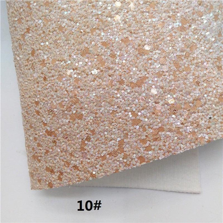 Lisslune | Leopard Print Glitter Lace Synthetic Leather Craft Sheets - Ultimate DIY Creations Kit