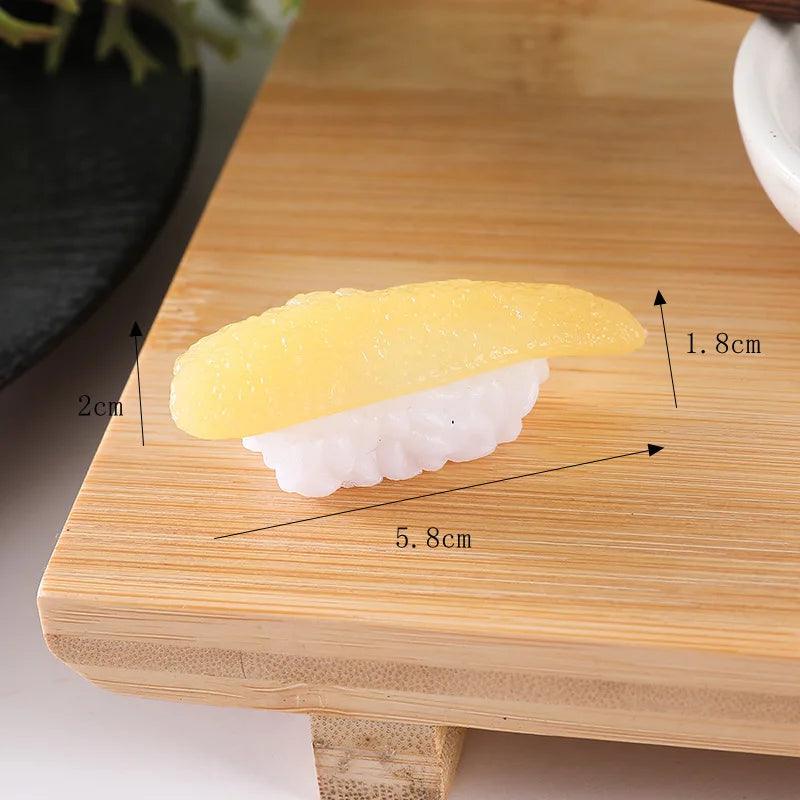 Lisslune | Realistic Artificial Sushi Set - 10pcs Decorative Japanese Rolls for Photography and Home Styling