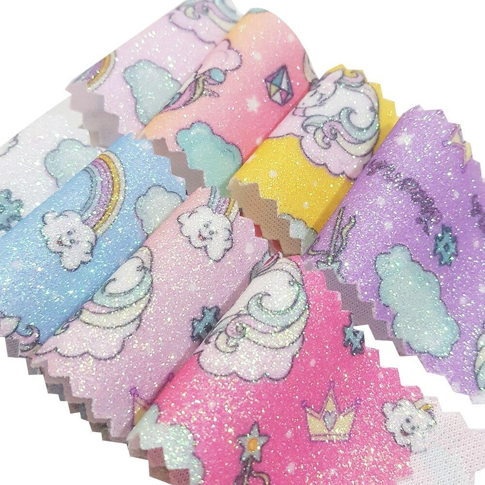 Lisslune | Enchanting Unicorn Glitter Fabric Roll: Transform Your DIY Craft Projects and Home Decor