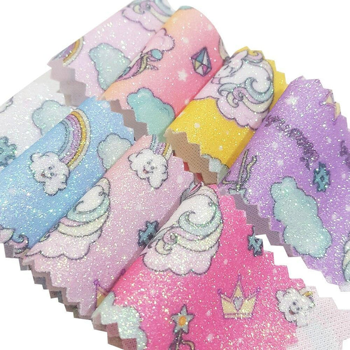 Lisslune | Enchanting Unicorn Glitter Fabric Roll: Transform Your DIY Craft Projects and Home Decor