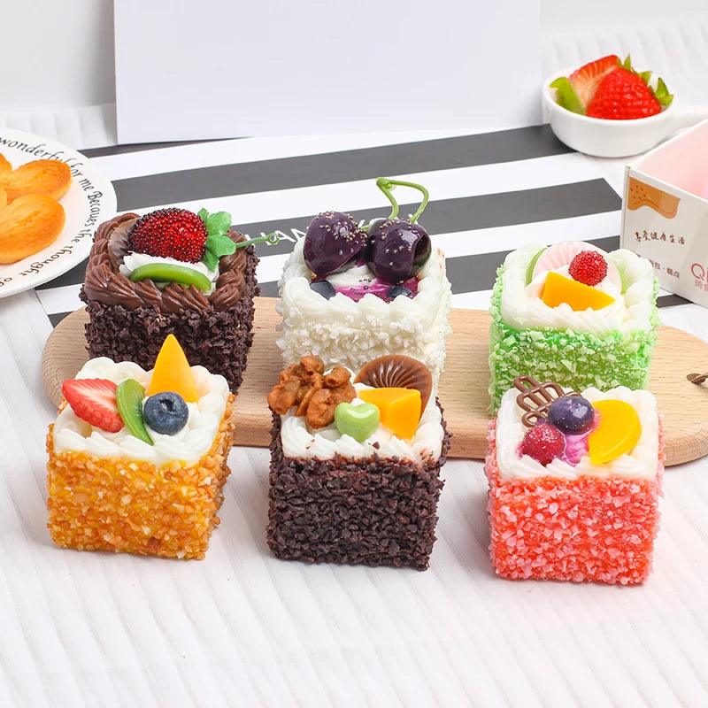 Lisslune | 6-piece lifelike cupcake decoration set for food photography and gifts for children - Ideal for refrigerator display