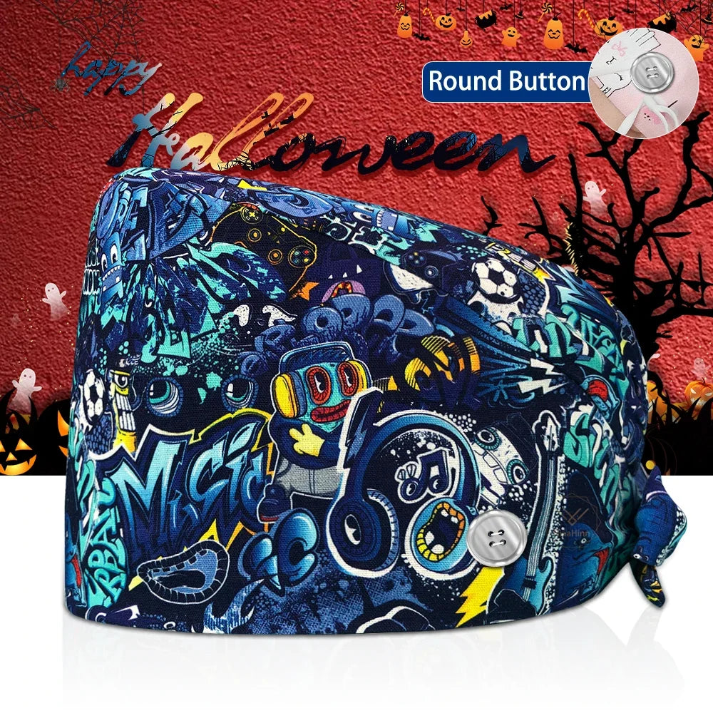 Lisslune | Surgical Skull Print Apron with Adjustable Design and Button