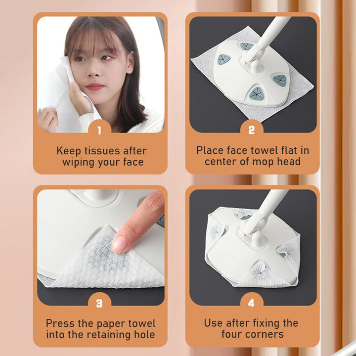 Lisslune | Lazy Clean Triangular Towel Mop