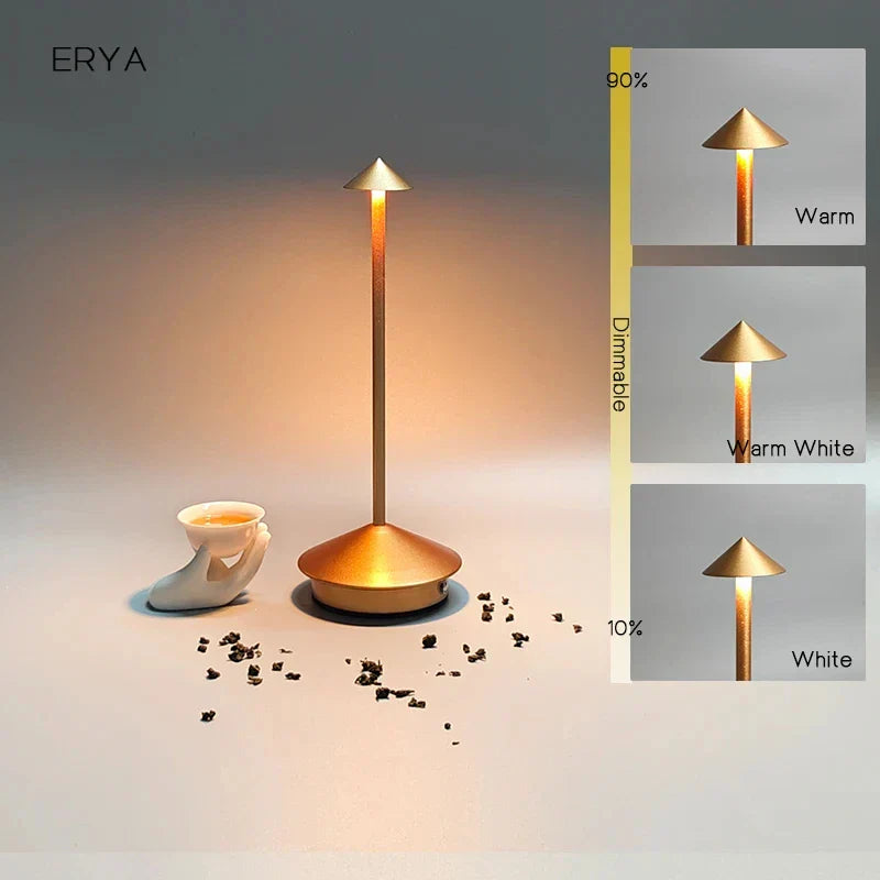 Lisslune | Rechargeable Table Lamp Creative Dining Room Touch Led Pina pro Table Lamp Hotel Bar Coffee Desk Lamp Decorative Desk Lamp
