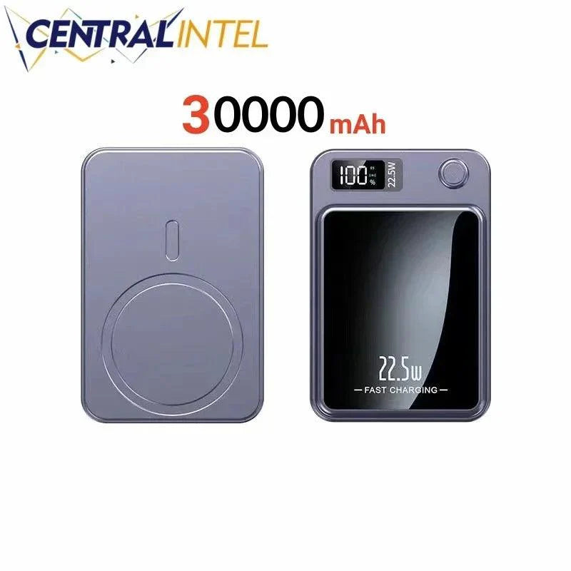 Lisslune | Ultimate 30,000mAh Wireless Power Bank - 22.5W Fast Charging with Magnetic Capability