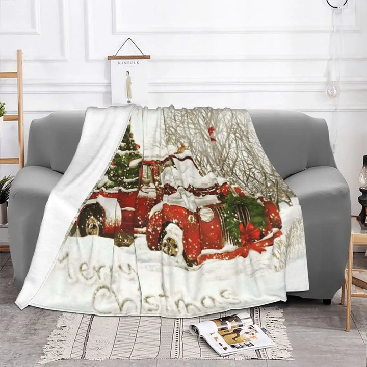 Lisslune | Christmas Truck Throw Blanket
