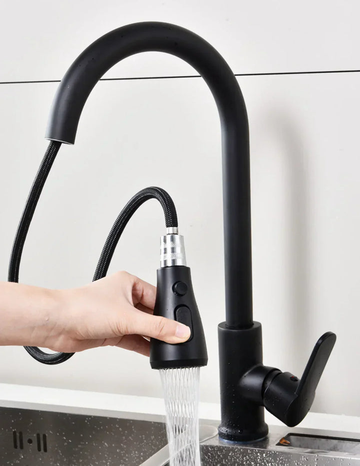 Lisslune | Kitchen faucet with pull-out spout – Brushed Nickel