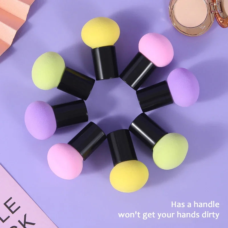 Rynx | Mushroom Head Makeup Puff Air Cushion Beauty Handle Cosmetic Egg Dry and Wet Dual-Use Super Soft Makeup Sponge with Box Set