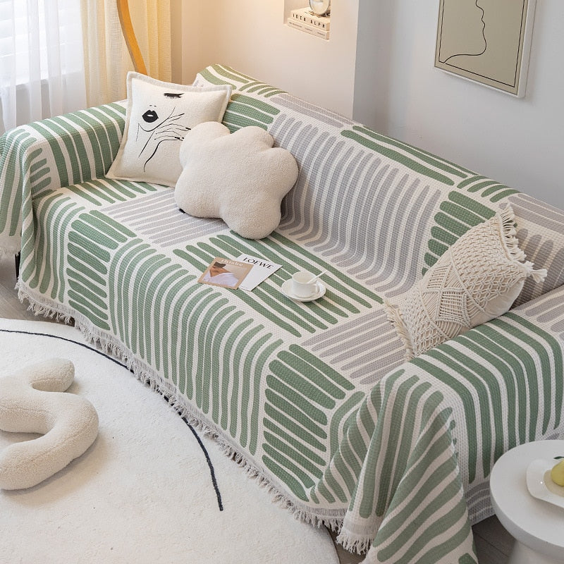 Lisslune | Nordic Style Comfy Soft Knitted Sofa Cover Blanket