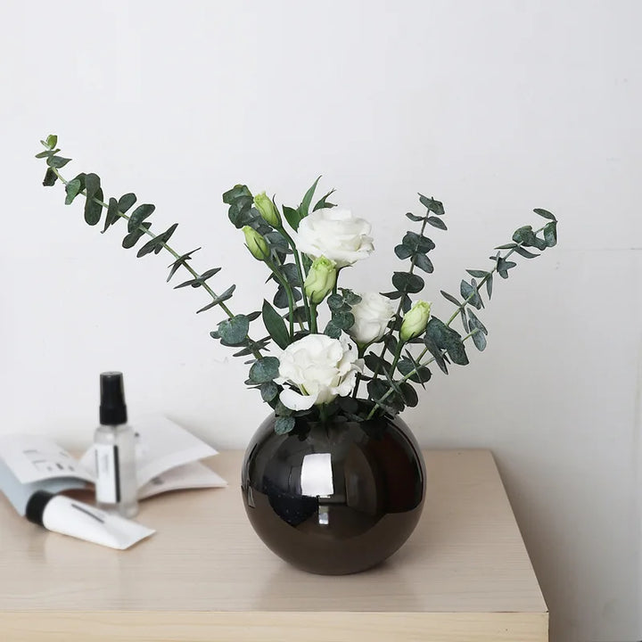Lisslune | Stainless Steel Vase in Nordic Style Desktop Flower Pot BeFlower Pots Gold Black Rose Gold Classic Home Decoration
