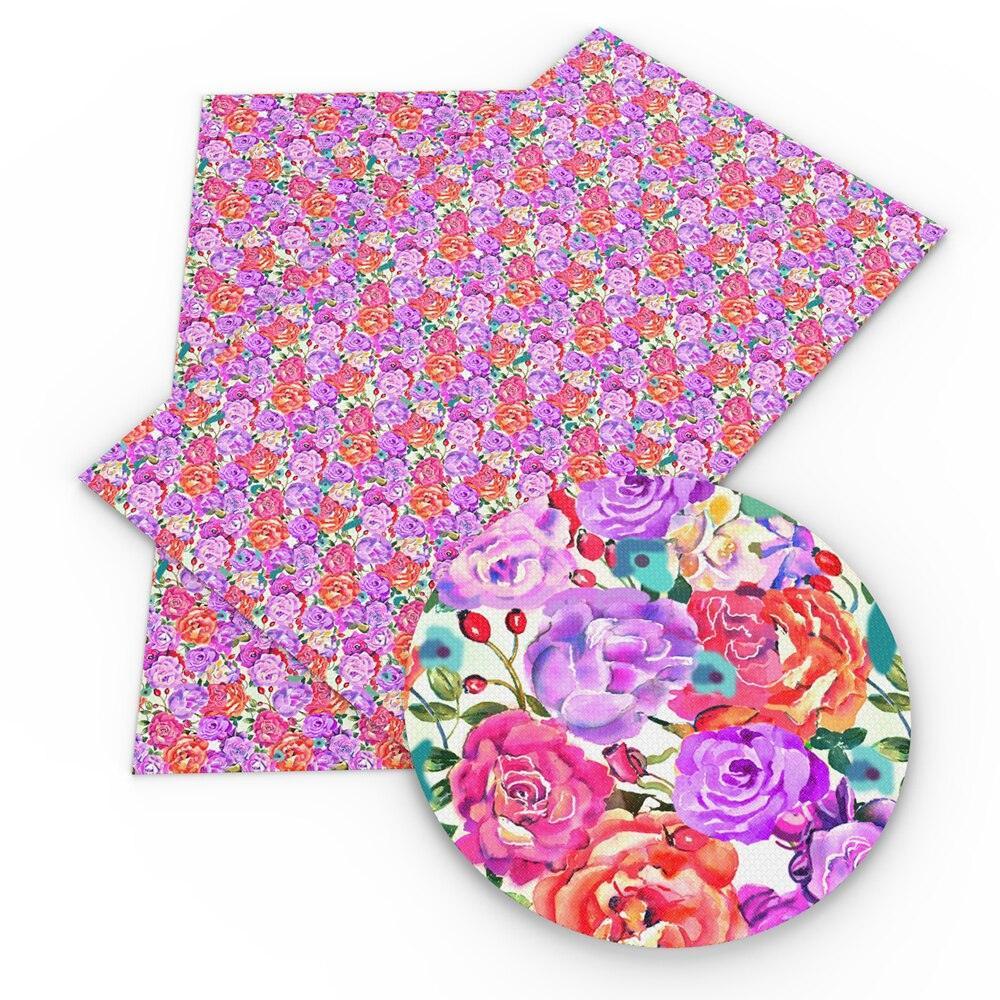Lisslune | Charming Floral Synthetic Leather Craft Sheets - Essential for Creatives
