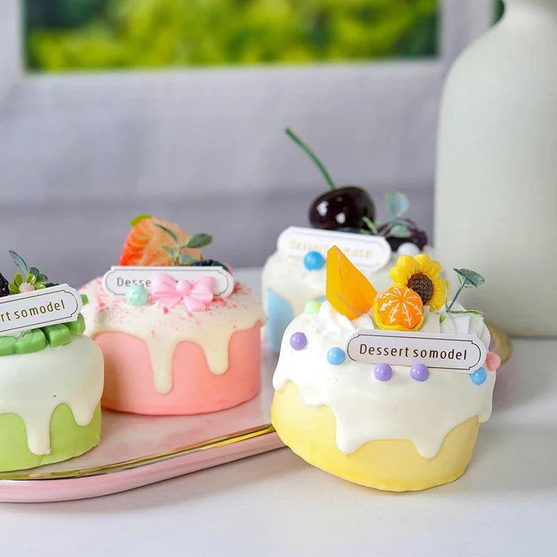 Lisslune | Realistic Dessert Cup Ornaments Set - 1/6PCS Simulation Cake Props for Stunning Photography and Decoration