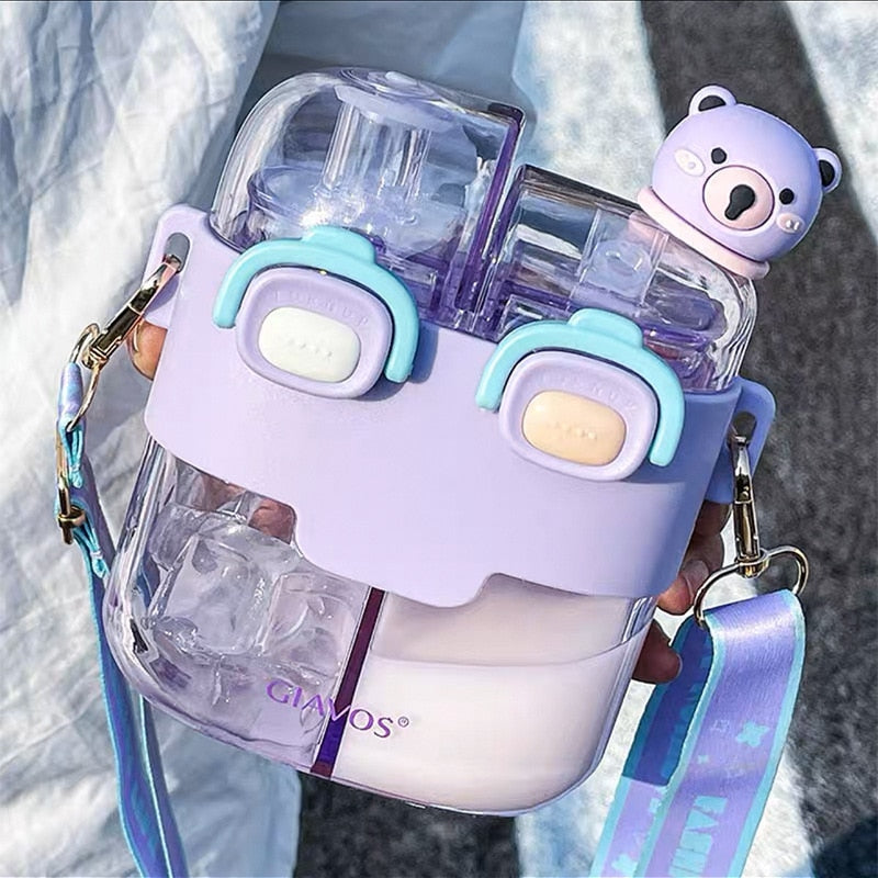 Lisslune | Double-Bin Drink More Kids Water Bottle