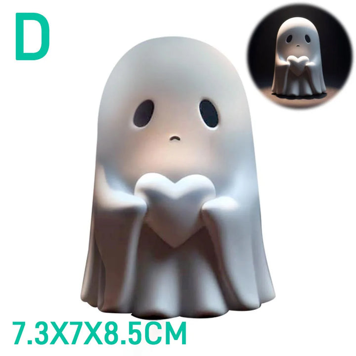 Rynx | Halloween Middle Finger Ghost Decoration Cute Ghost Statue For Home Fireplace Decor Smooth Surface Enhance Festive Atmosphere