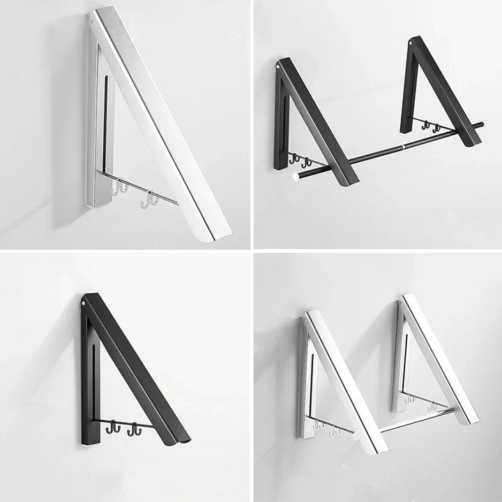 Lisslune | Space Saver Foldable Wall Clothes Aluminum Rack