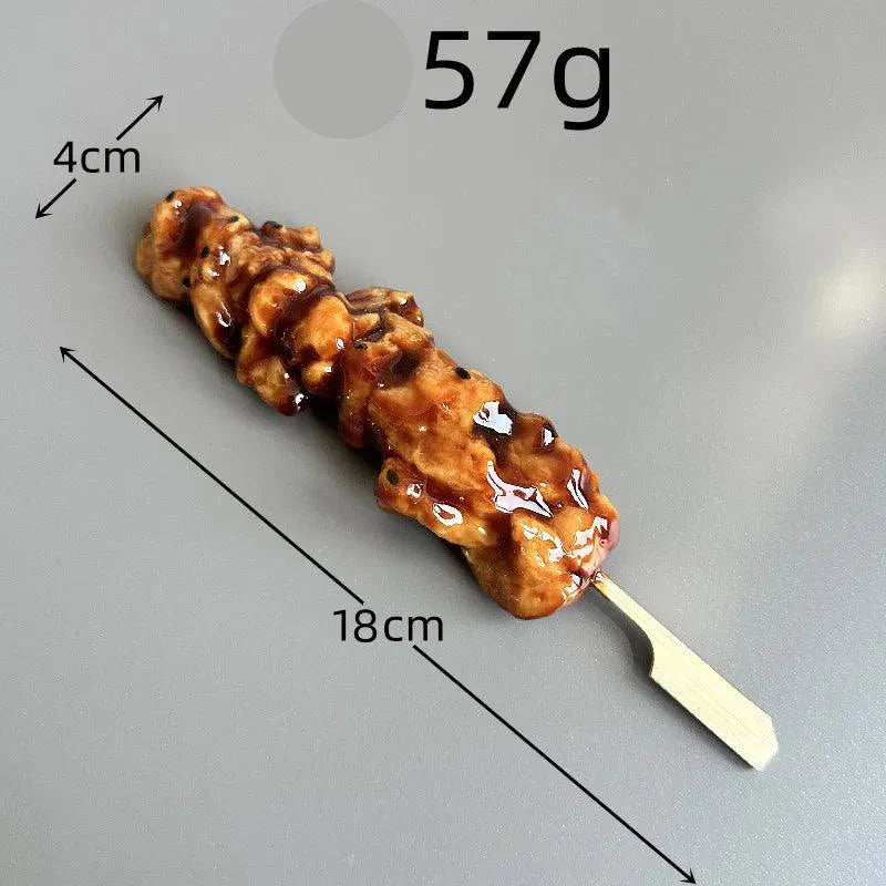 Lisslune | Japanese BBQ Skewer Simulation Model - Artificial Food Display Prop for Kitchen and Night Market