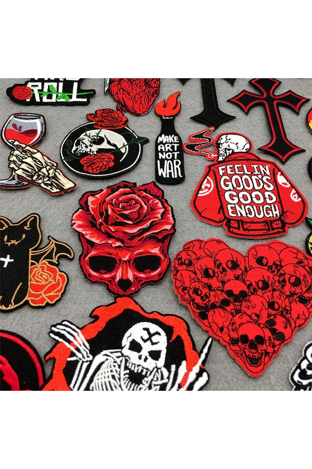 Lisslune | Punk embroidered patch set