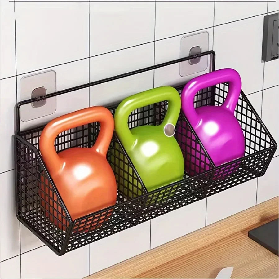 Rynx | Grid Kitchen Organizer Basket Wall Mounted Dish Drainboard Functional Fruit Vegetable Storage Kitchen Accessories