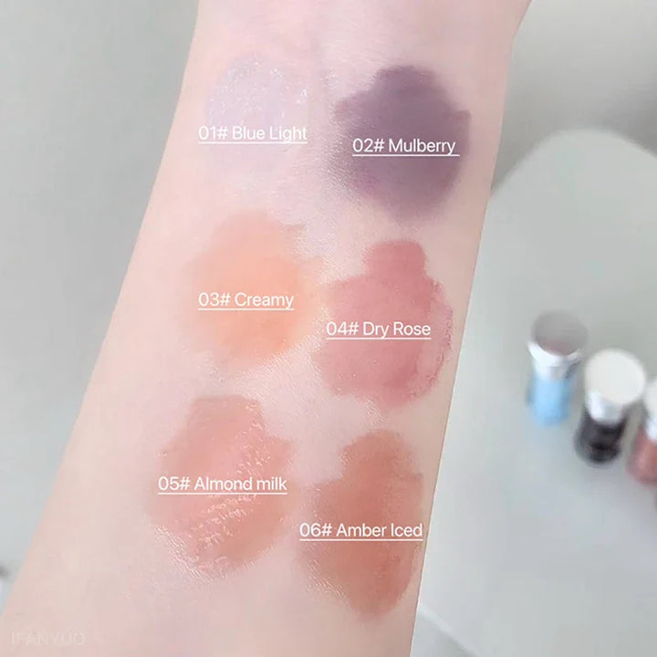Lisslune | Wässriger, kristallklarer Jelly Lip Gloss Befeuchtet die Lippen Schimmert mit feinen Perlen Befeuchtender flüssiger Lippenstift Bringt die Lippenfarbe zum Strahlen