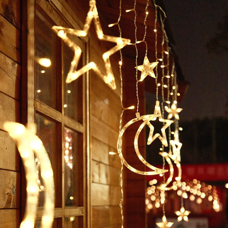 Lisslune | Solar Moon Star Lamp LED String Lights Decoration