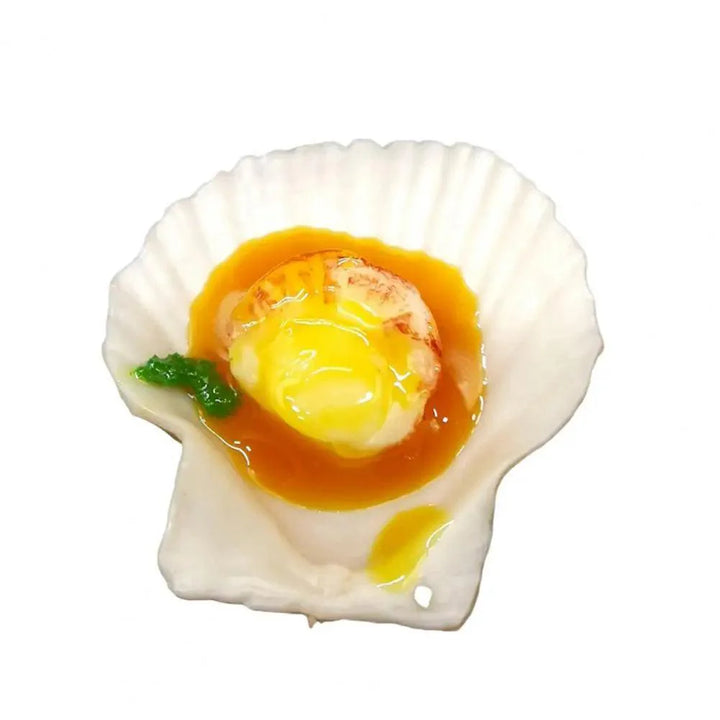 Lisslune | Realistic Flat Shell BBQ Oyster Miniature Model - Perfect for Creative Projects