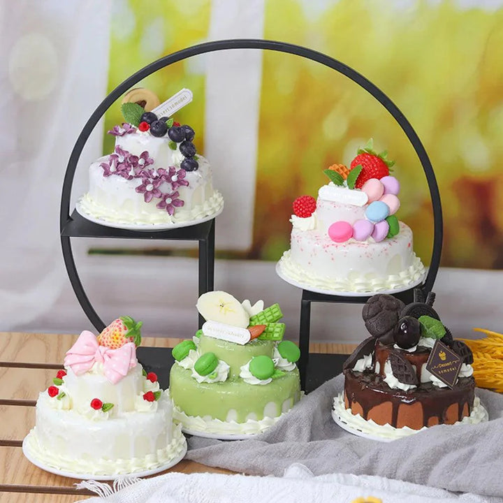 Lisslune | Elegant Synthetic Cake Model for Bakery Display and Photography - 1PC Decorative Food Model
