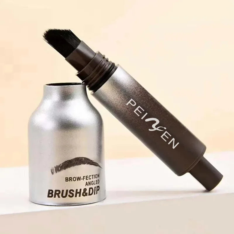 Rynx | Air cushion makeup paste with wild eyebrows, square brush, tea brown, printable 3D color, dip eyebrow booster, cream for adjusting hairlines