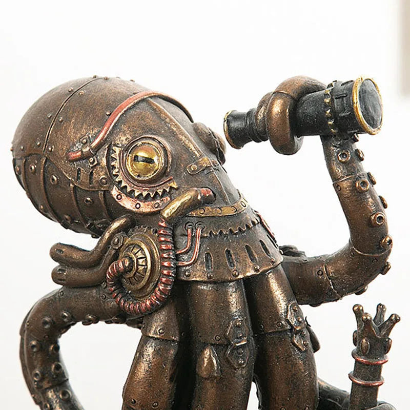 Lisslune | Steampunk Octopus Mechanical Traveler Figurines Home Decors