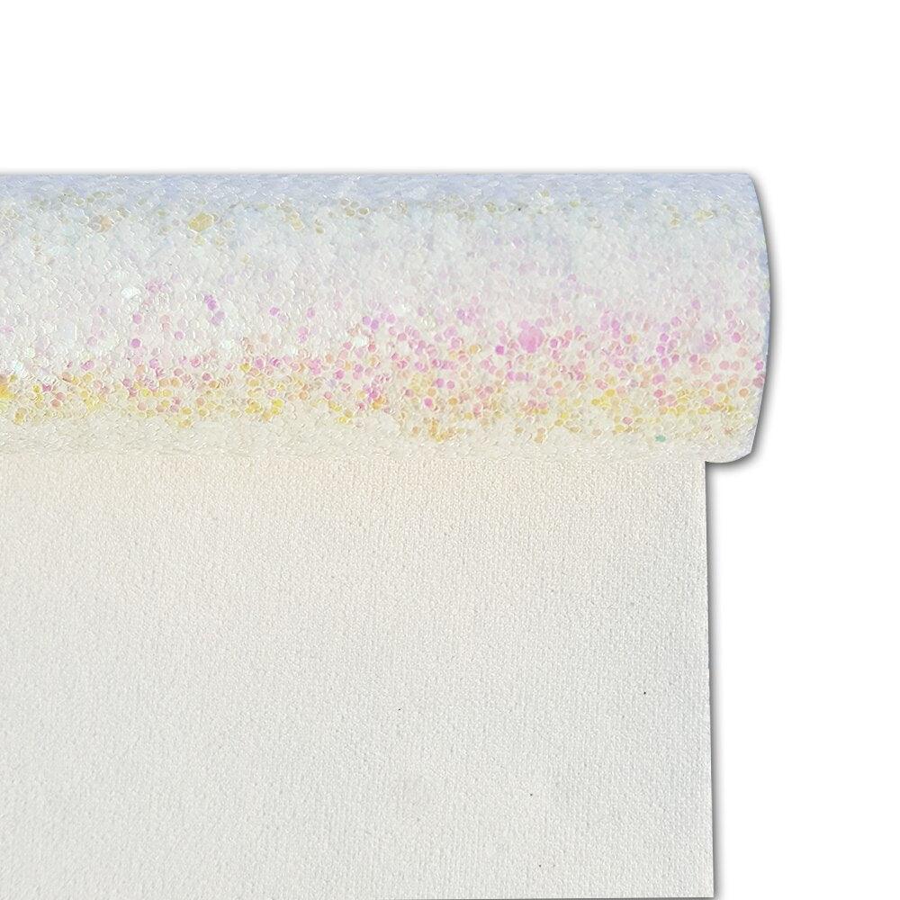Lisslune | Sparkling White Faux Leather Craft Roll: Elevate your DIY masterpieces