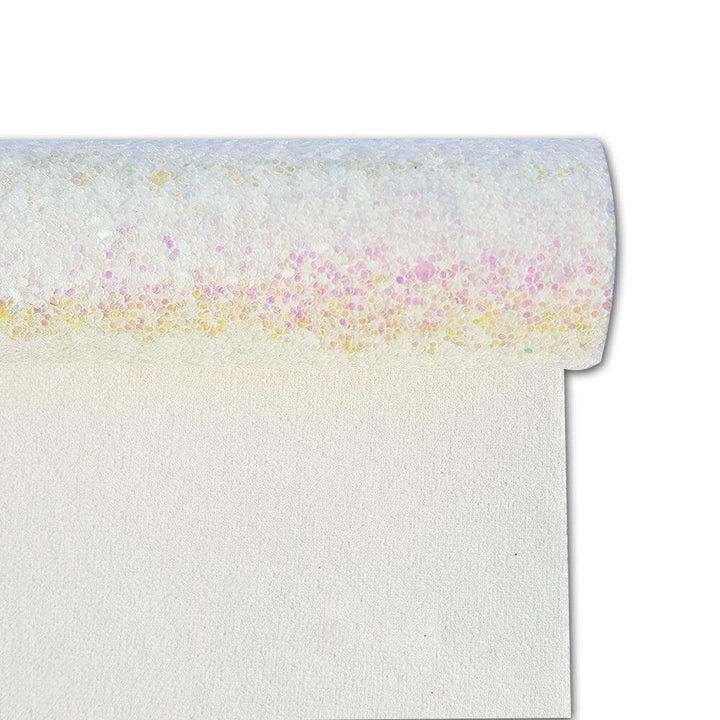 Lisslune | Sparkling White Faux Leather Craft Roll: Elevate your DIY masterpieces