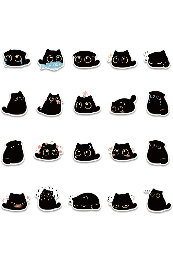 Lisslune | Black Cat Stickers