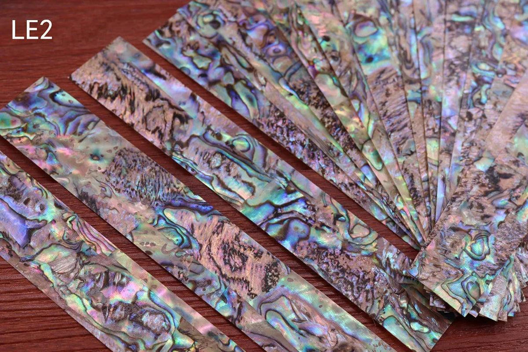Lisslune | Bright shimmering abalone celluloid guitar head veneer sheet for luthiers - 1PC inlay strip