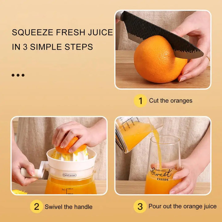 Lisslune | Dual Press Hand Powered Effortless Lemon Fruit Juicer