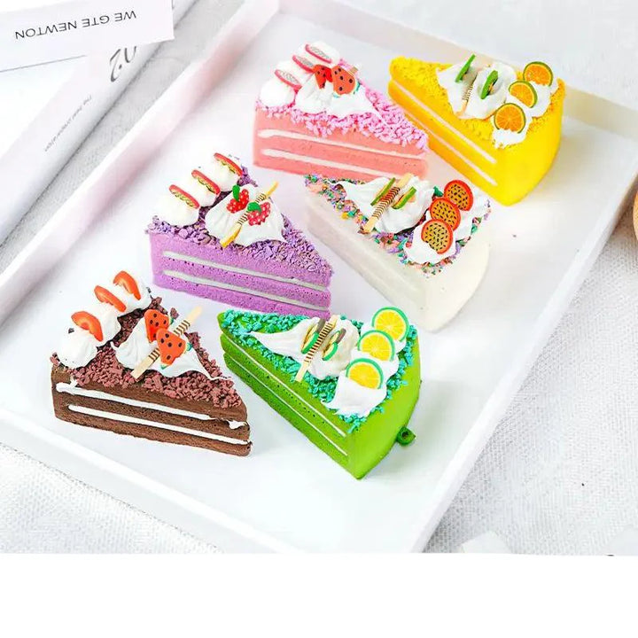 Lisslune | Playful Set of 6 Colorful PU Foam Cake Magnets for Creative Home Styling and Photography