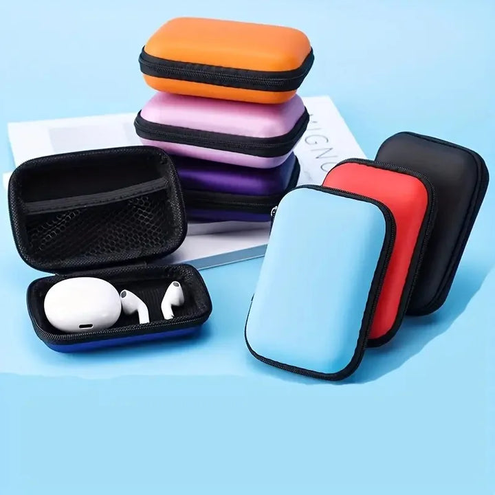 Rynx | 1pc Portable Waterproof Headphone Storage Bag, Data Cable Packing Cube, EVA Protective Case for Travel