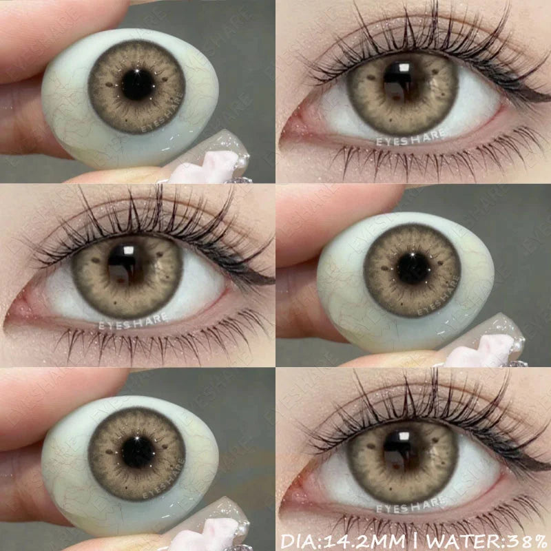 Rynx | Naturally colored contact lenses for the eyes 1 Pair Green eye lenses Blue eye contacts Brown lenses Yearly Korean Gray pupils