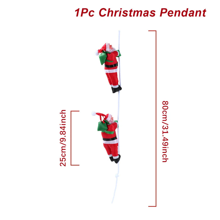 Rynx Santa Claus Climbing Ladder Pendant Merry Christmas Decoration for Home 2024 Navidad Christmas Tree Ornament 2025 New Year Gift