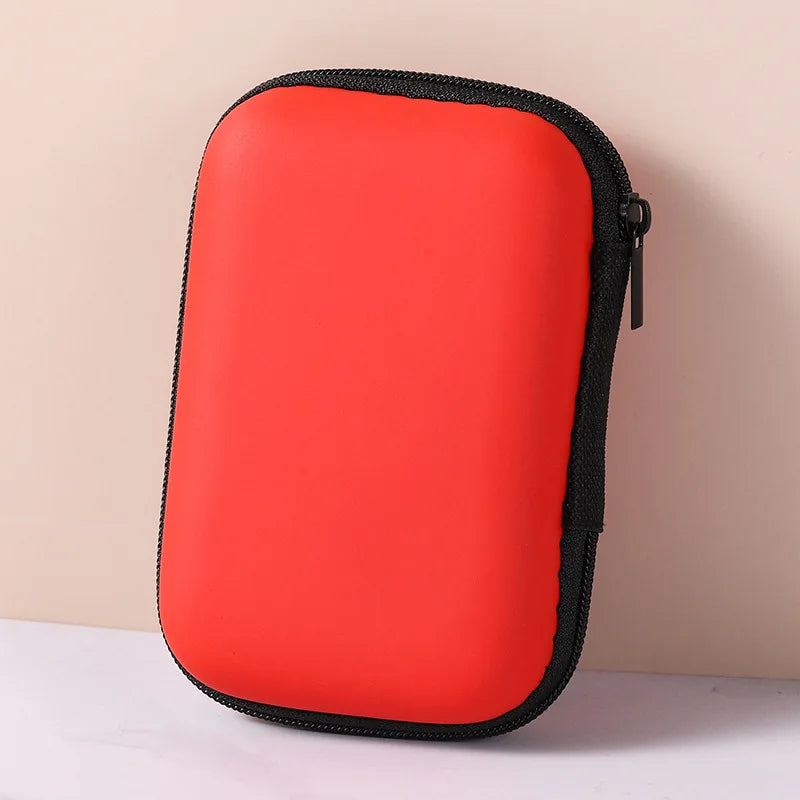 Rynx | 1pc Portable Waterproof Headphone Storage Bag, Data Cable Packing Cube, EVA Protective Case for Travel