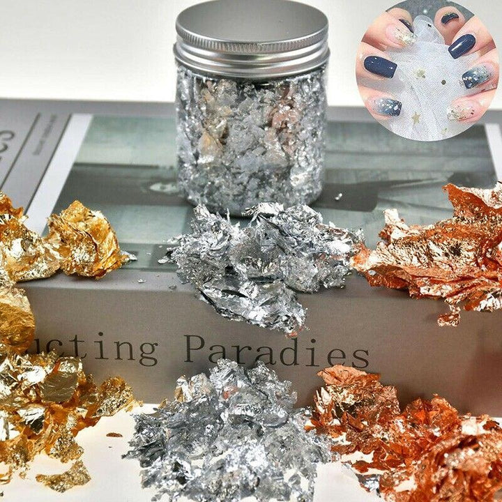 Lisslune | Gold-plated Creativity: Premium Gold Leaf Flakes Art Set for Stunning Projects