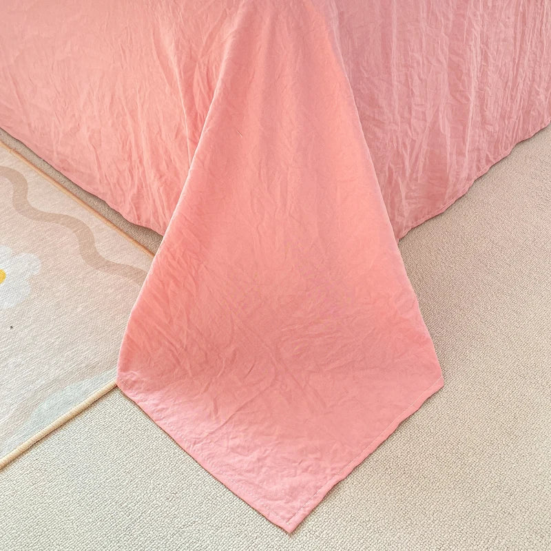 Rynx | In Pink Strawberry Sweet Bedding Set Cartoon Fruit Duvet Cover Soft Queen Full Size Flat Sheet Girls Comforter Pillowcase