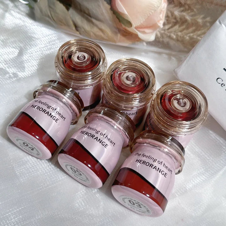 Rynx | 6 Colors Matte Lipstick Canned Pudding Lipstick Pink Lip Gloss Long-Lasting Lip Lacquer Does Not Fade Long-Lasting Lip Makeup Cosmetics