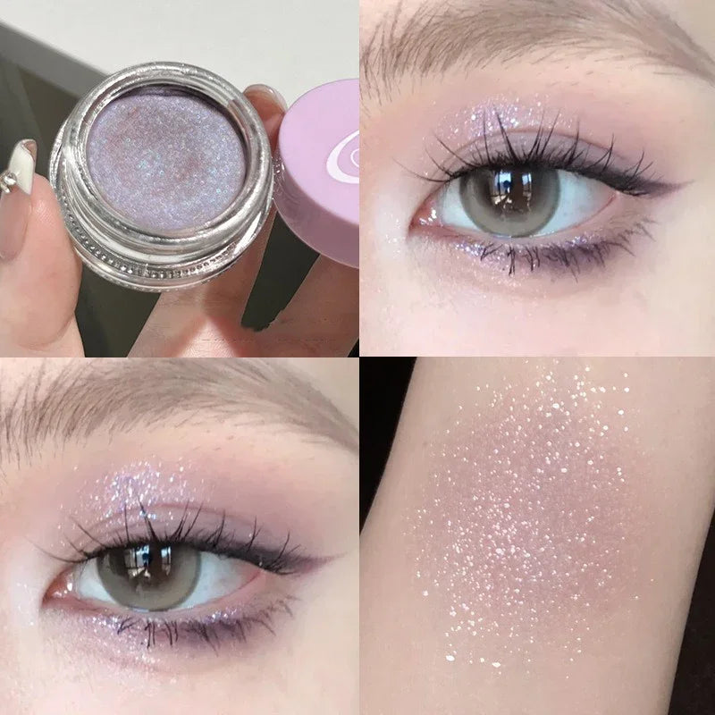 Rynx | Monochrome Glitter Liquid Eyeshadow Cream Texture Eye Face Highlighter Durable Eyeshadow Shine Diamond Eye Makeup Cosmetics