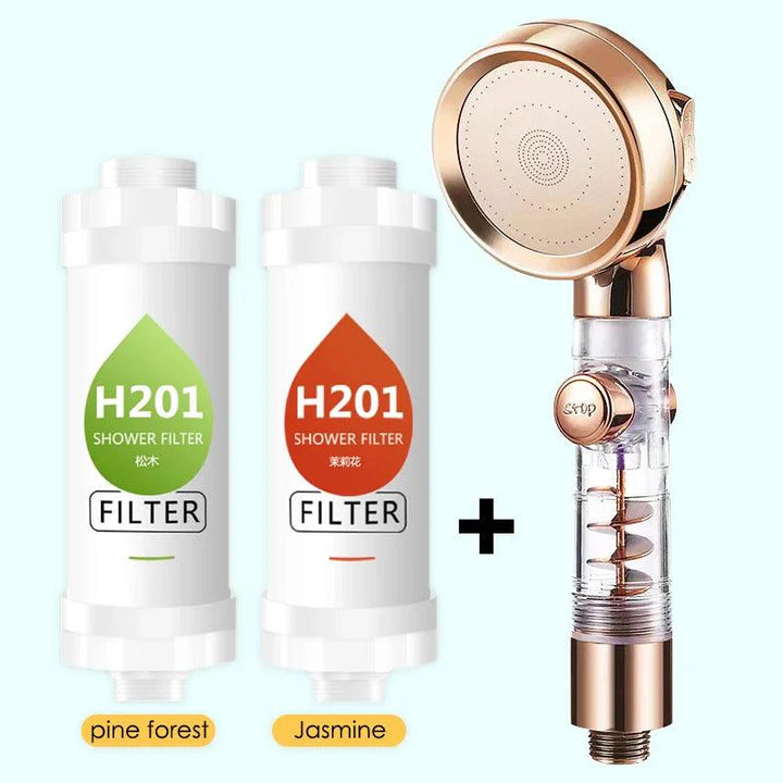 Lisslune | Vitamin C Infused Aromatherapy Spa Showerhead Filter for Hair and Skin Revitalization