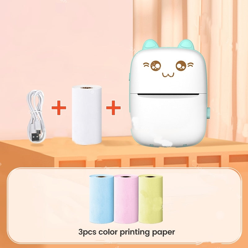 Lisslune | Mini Cat Thermal Bluetooth Label Printer